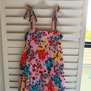 Peter Som Casual Red and Pink Sundress